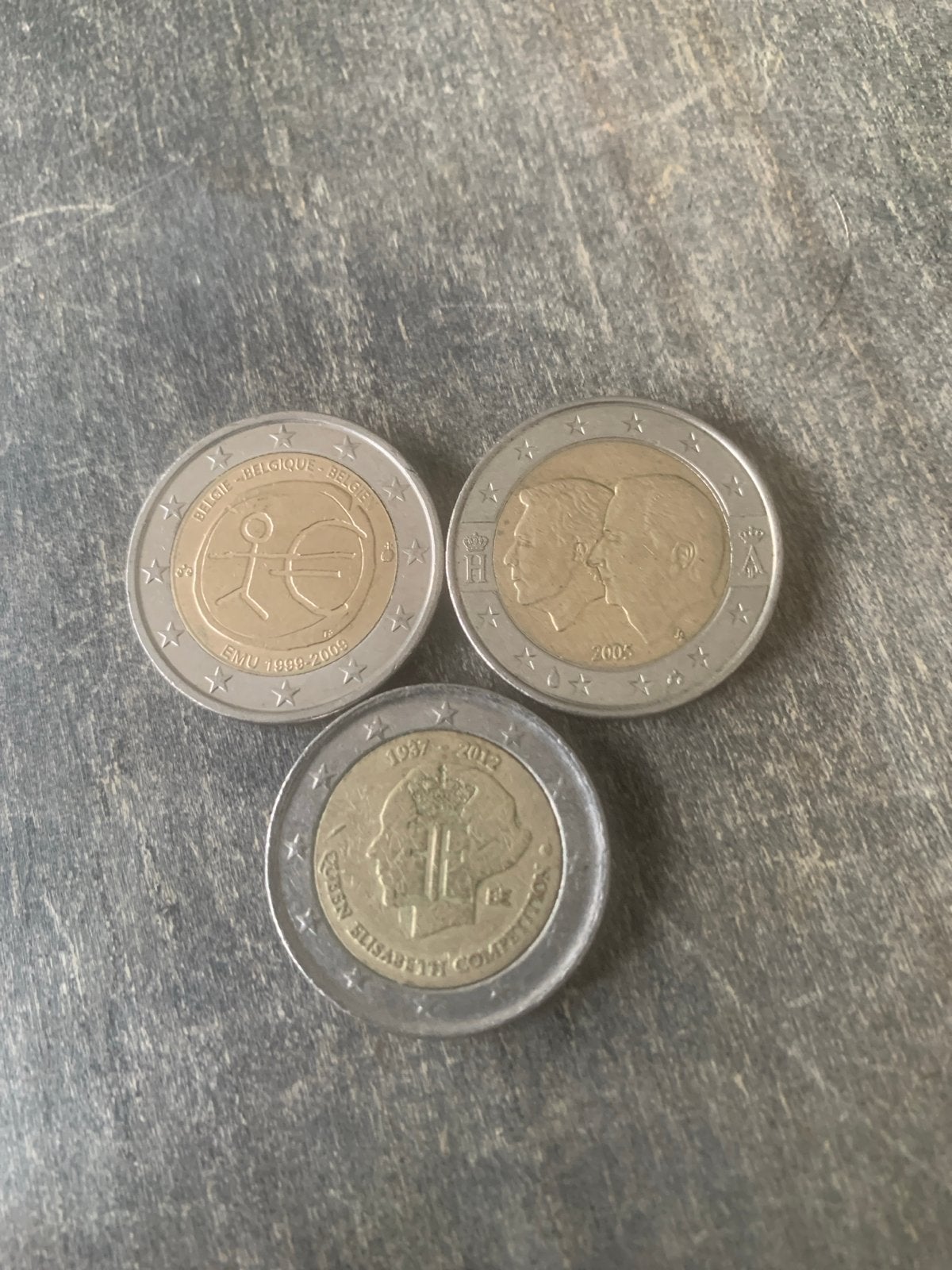 Set van 3 Belgische 2 Euro Herdenkingsmunten, Postzegels en Munten, Ophalen of Verzenden, België, 2 euro, Setje