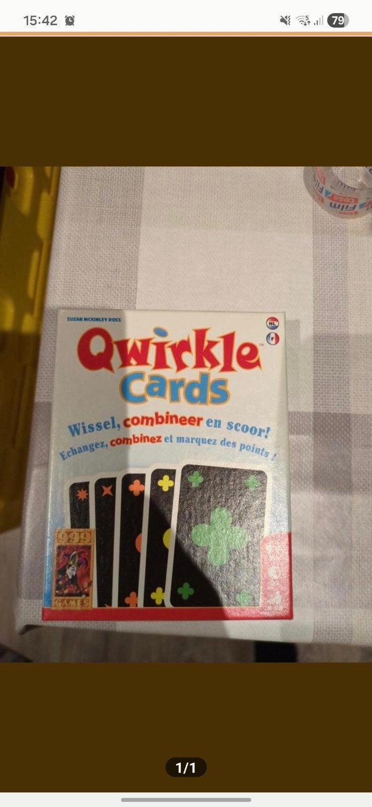 Qwirkle Cards kaartspel - Zeer goede staat, Ophalen of Verzenden, Zo goed als nieuw, 999 Games