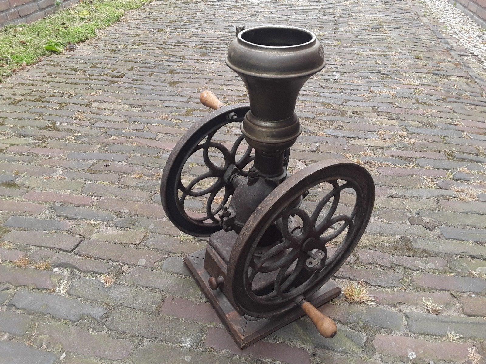 Grote antieke koffiemolen (rond 1880) Simplex no 6, Ophalen of Verzenden, Gebruikt