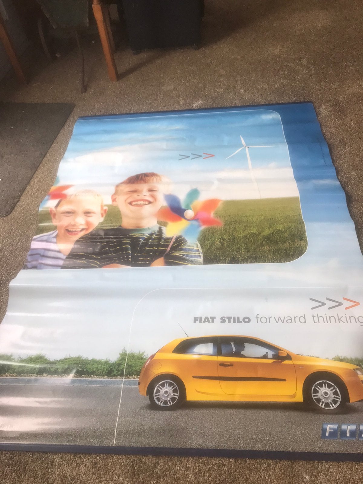 Fiat Stilo mooie poster uniek, Ophalen of Verzenden, Zo goed als nieuw