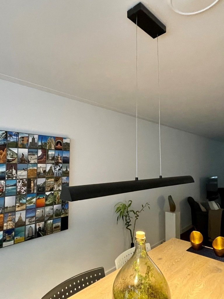 Eetkamer tafel lamp (100cm lang), Huis en Inrichting, Ophalen, Kunststof, Gebruikt, Overige fittingen