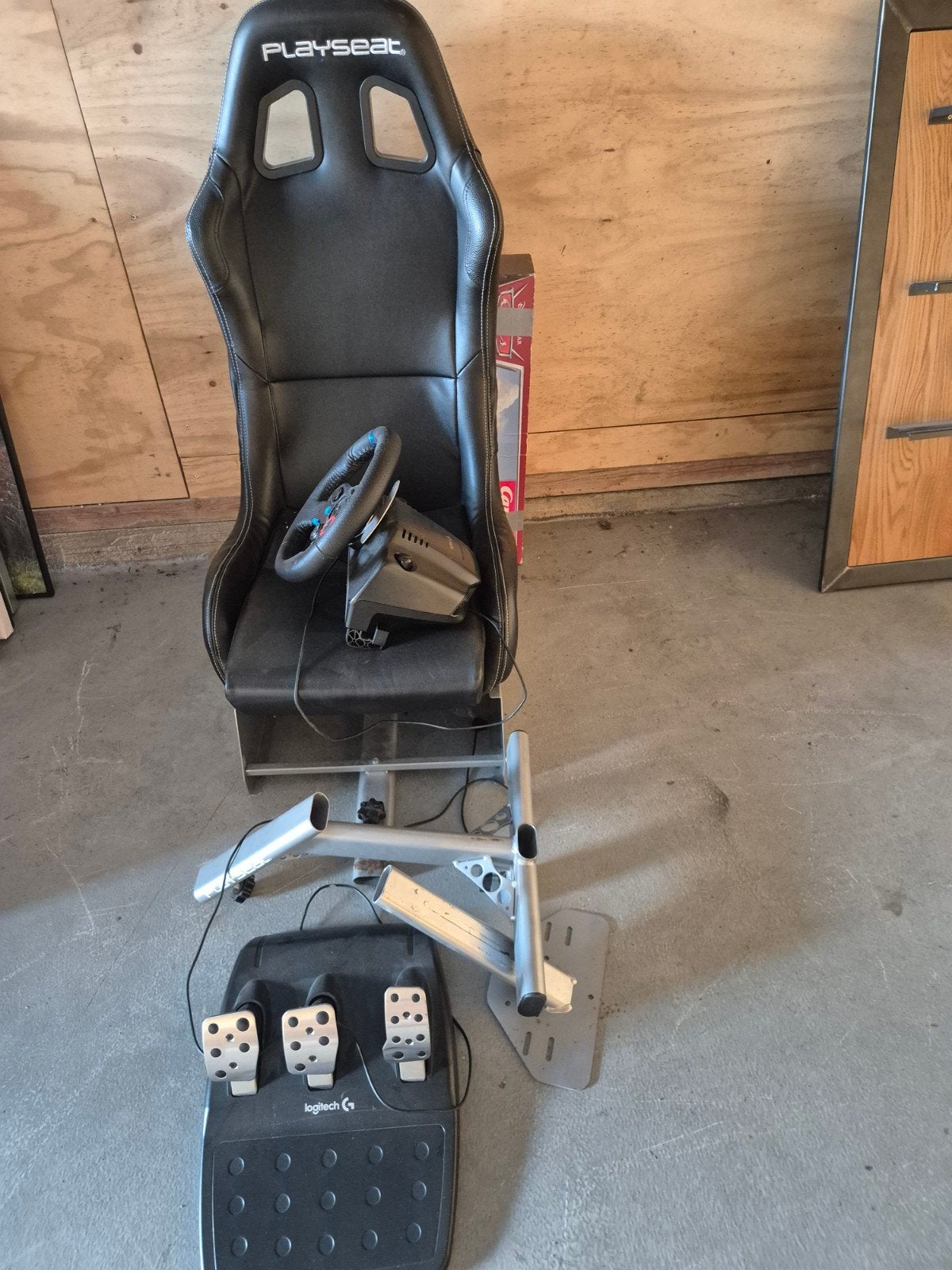 Playseat met racestuur en pedalen voor PlayStation, Ophalen, Racestoel, Gebruikt, PlayStation