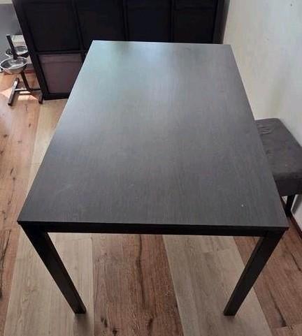 Ikea vihals Uitschuifbare eettafel - Zwart/bruin, Gebruikt, 50 tot 100 cm, 150 tot 200 cm, Modern