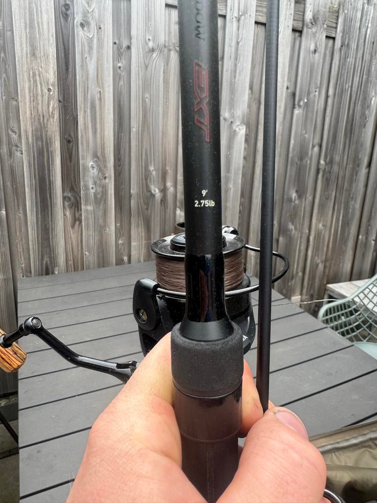 Diawa hengelset 9ft 2.75lb met ashima molens, Ophalen, Zo goed als nieuw, Werphengel
