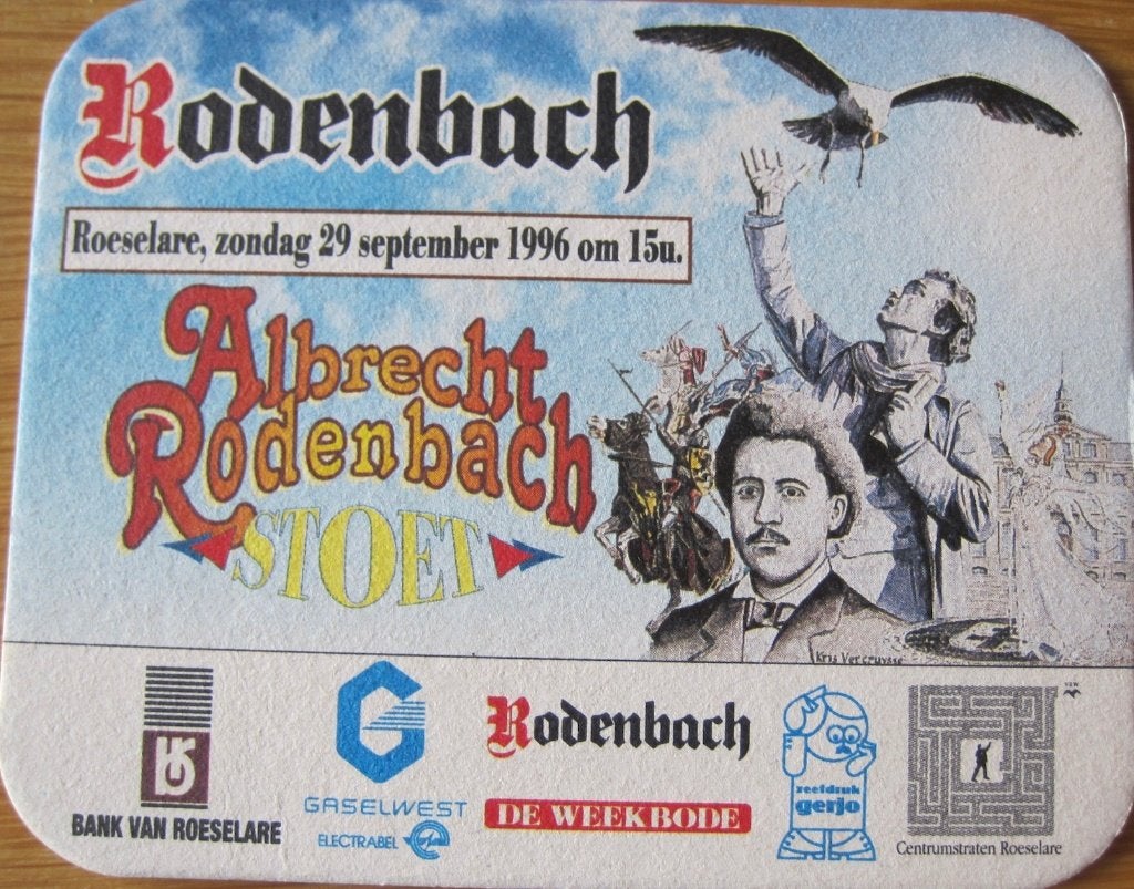 bierviltje van Rodenbach - Roeselaere 1996, Ophalen of Verzenden, Zo goed als nieuw, Viltje(s), Overige merken