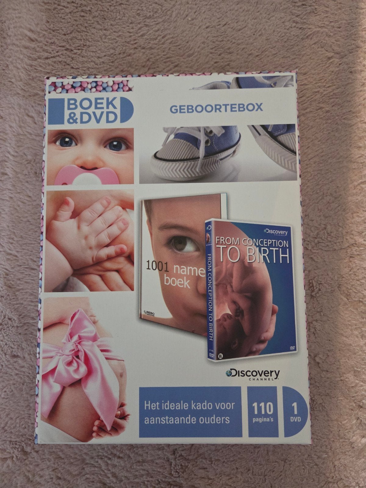 Geboortebox Boek & DVD - Het ideale cadeau voor ouders, Ophalen, Nieuw, Kraamcadeau