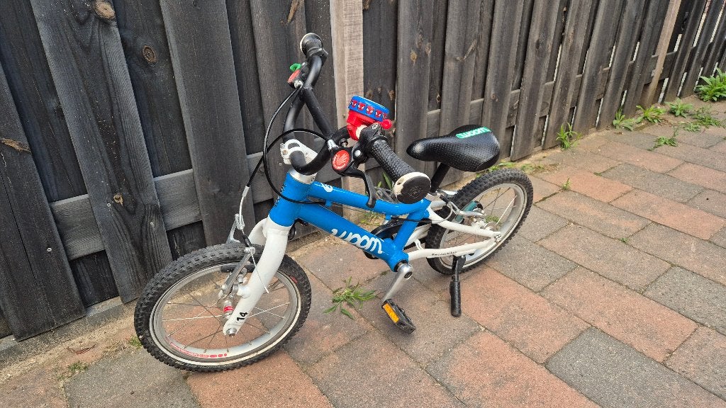 Woom kinderfiets 14 inch - perfect voor de eerste stap, Fietsen en Brommers, Fietsen | Kinderfietsjes, Ophalen, Gebruikt, Velgrem