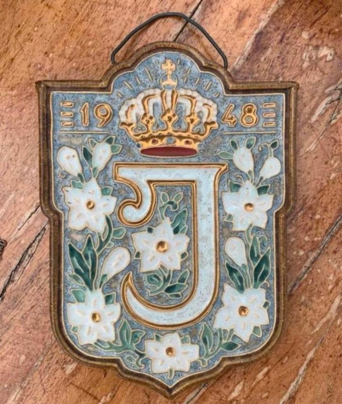 Tegel Porceleyne Fles Delft troonsbestijging Juliana 1948, Antiek en Kunst, Ophalen of Verzenden