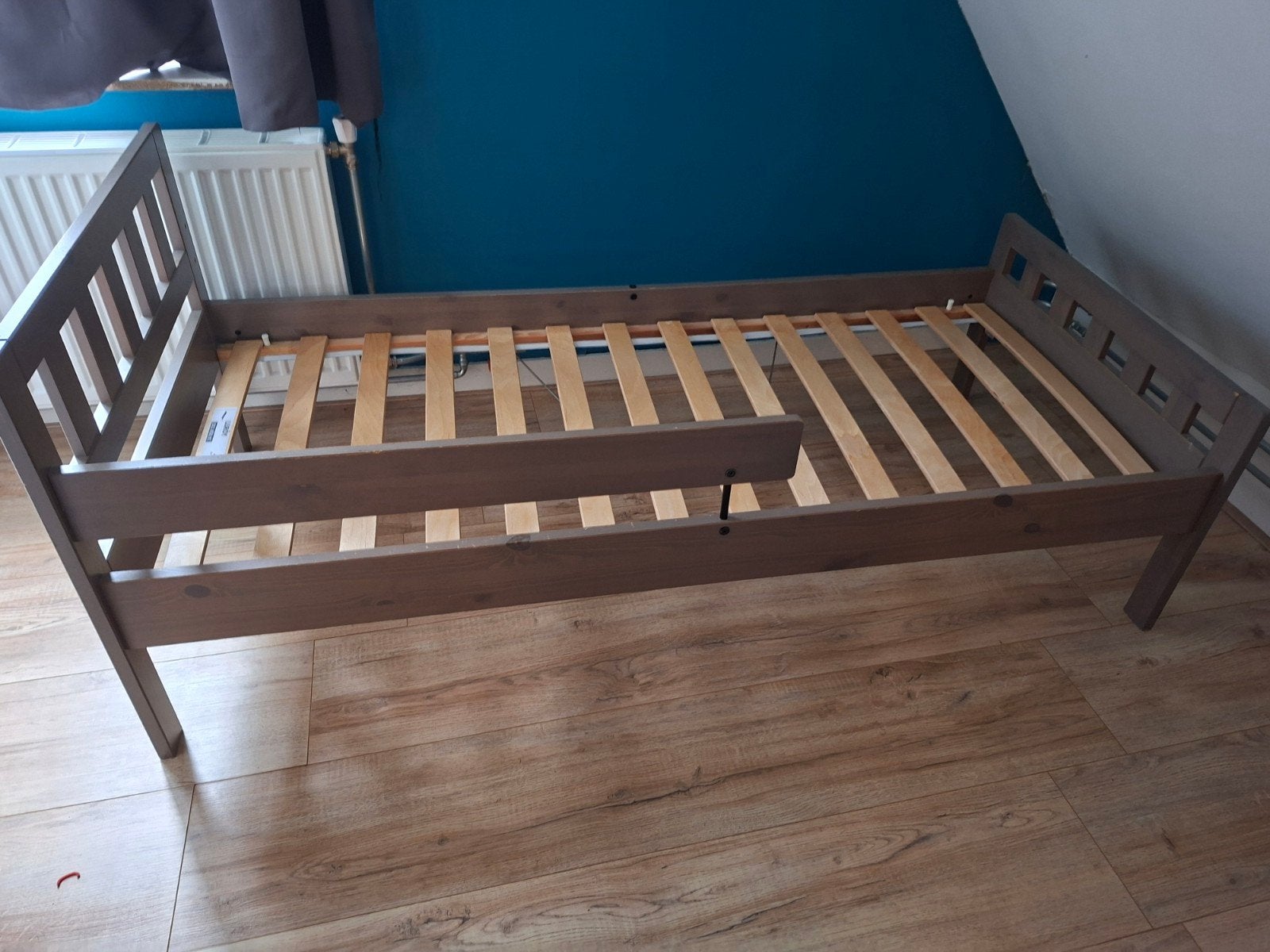IKEA kleuterbed met LURÖY lattenbodem - hout, Ophalen, Gebruikt, 70 tot 85 cm, Lattenbodem