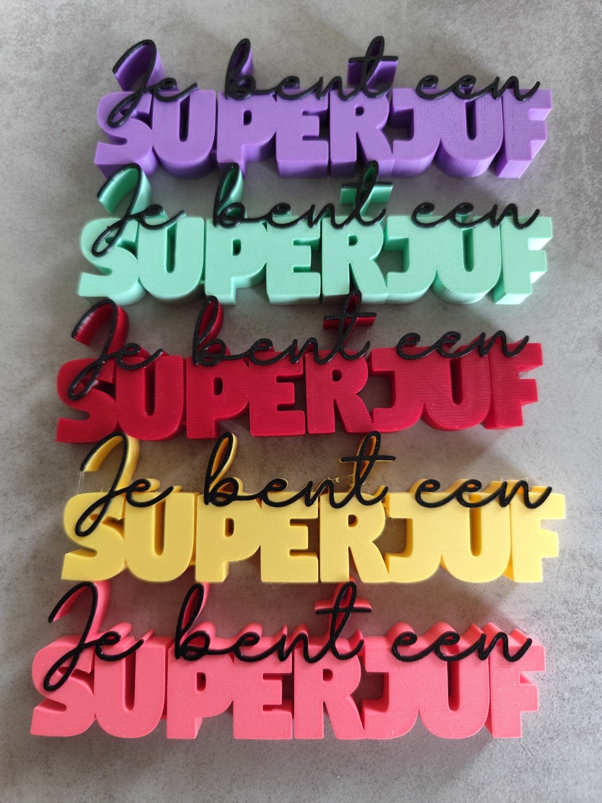 Je bent een super juf 3D, Ophalen of Verzenden, Nieuw, Knutselwerk