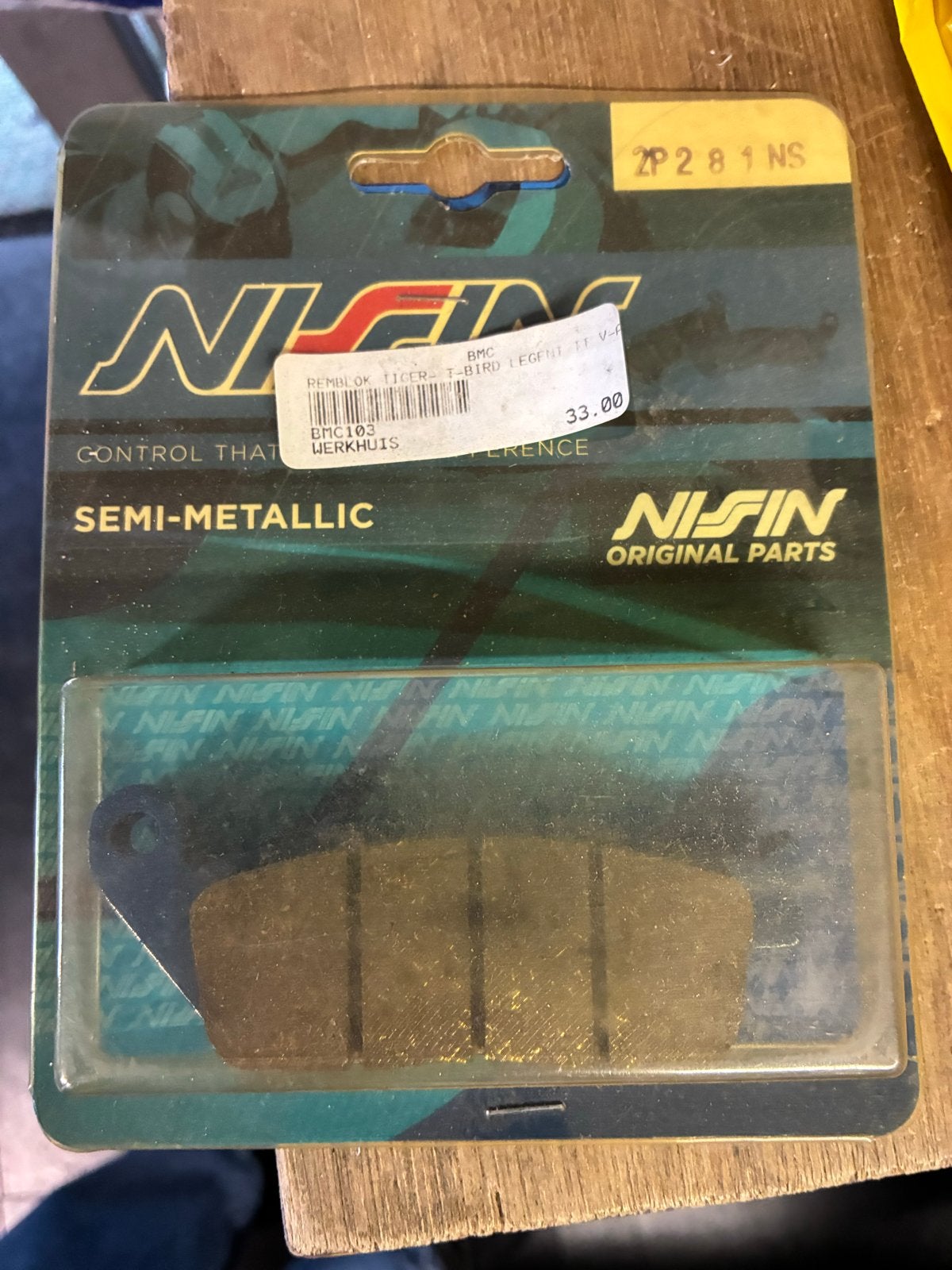 Nissin 2P-281NS Remblokken Semi-Metallic, Honda, Triumph, Ophalen of Verzenden, Nieuw
