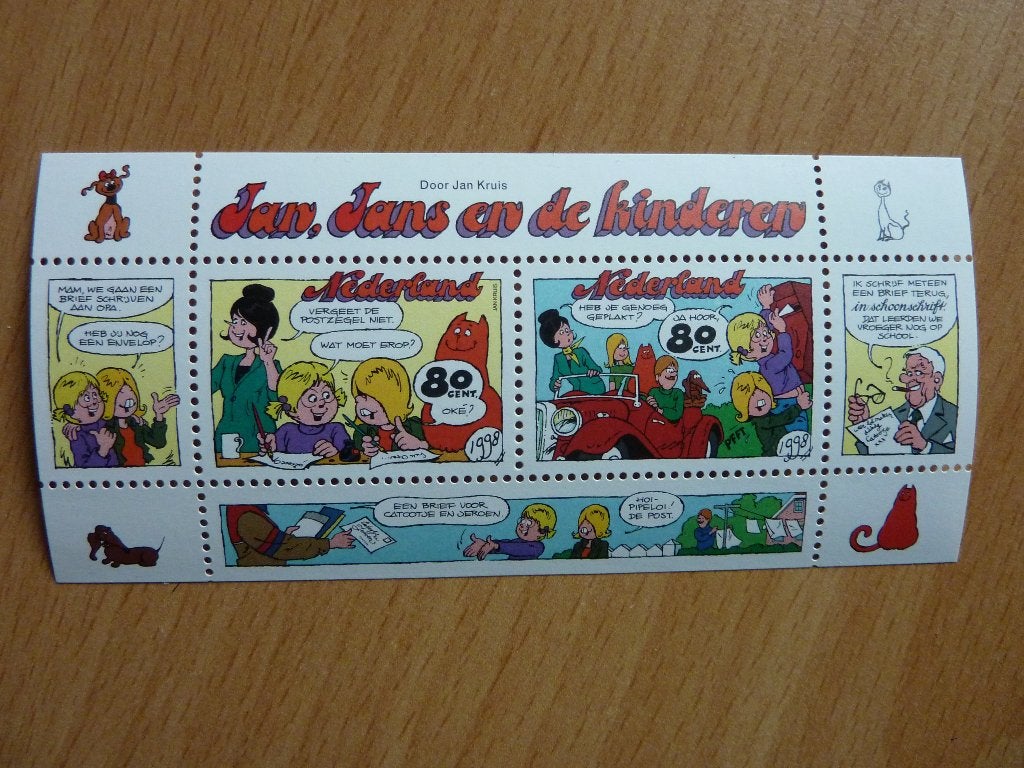 4 x Postzegel velletje Jan, Jans en de kinderen - Jan Kruis, Postzegels en Munten, Ophalen of Verzenden, Postfris
