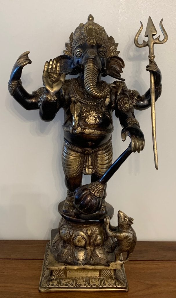 Bronzen Ganesha ~ Bronzen Boeddha 60cm 11 Kilo, Ophalen, Brons