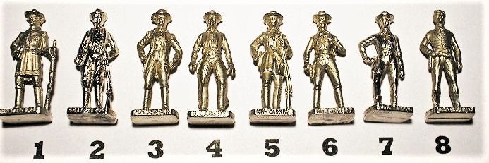 28ch-Ferrero kinder surprise metal BERÜHMTE WESTMÄNNER serie, Verzamelen, Verrassingseieren, Ophalen of Verzenden, Zo goed als nieuw