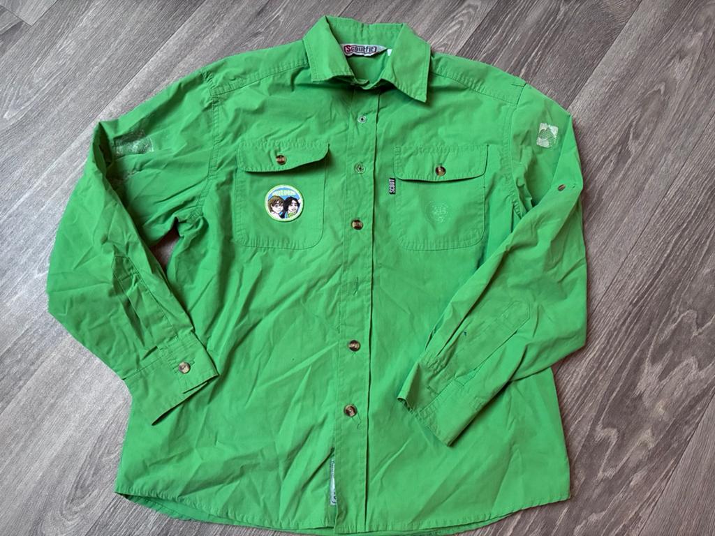 Scouting welpen blouse scoutfit mt 152, Verzamelen, Scouting, Ophalen of Verzenden, Gebruikt, Kleding