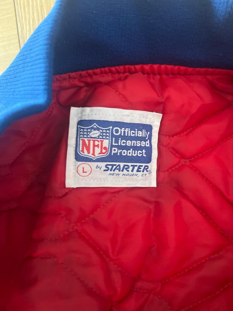 Vintage NFL Starter New York Giants Bomberjack Maat L, Sport en Fitness, Rugby, Verzenden, Zo goed als nieuw