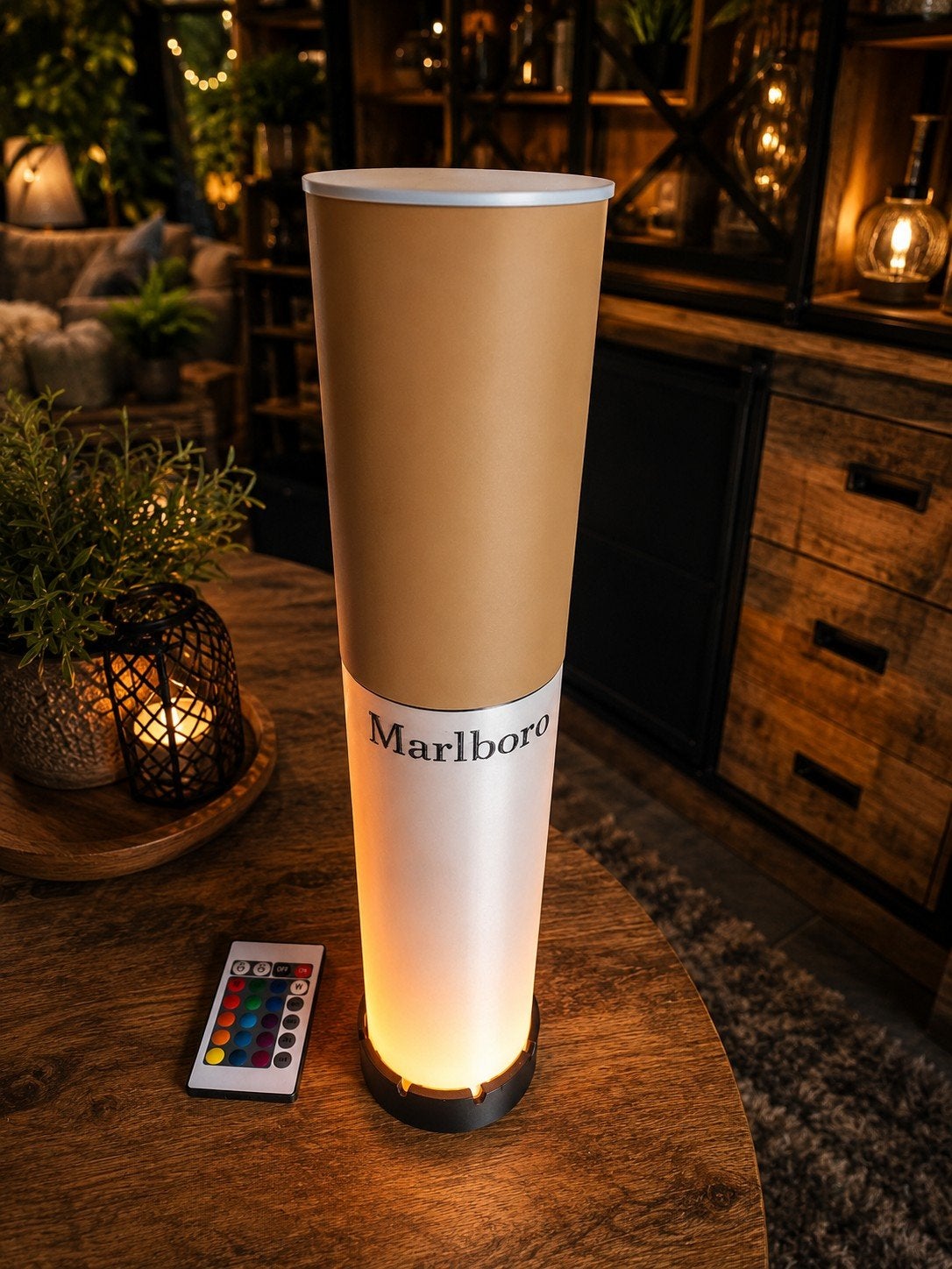 Marlboro lamp met Afstandsbediening, Huis en Inrichting, Kunststof, LED verlichting, Overige merken, Meerkleurig