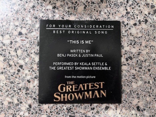 The Greatest Showman Best Original Song "This Is Me", Soundtrack, Ophalen of Verzenden, Single, Promo