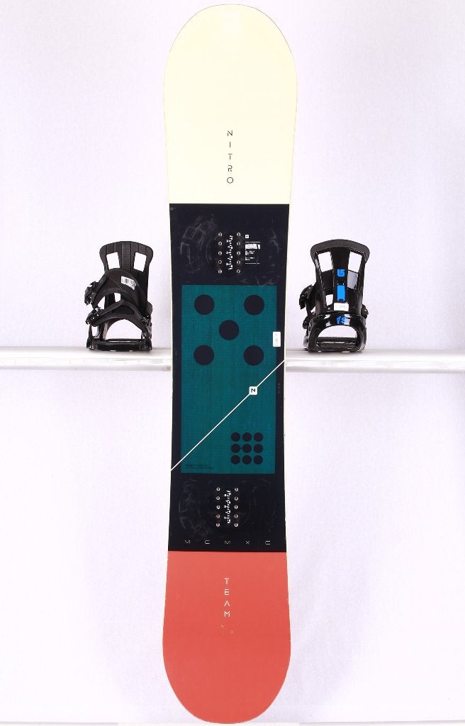 159 cm snowboard NITRO TEAM, White/orange, CAMBER, Sport en Fitness, Verzenden, Gebruikt, Board