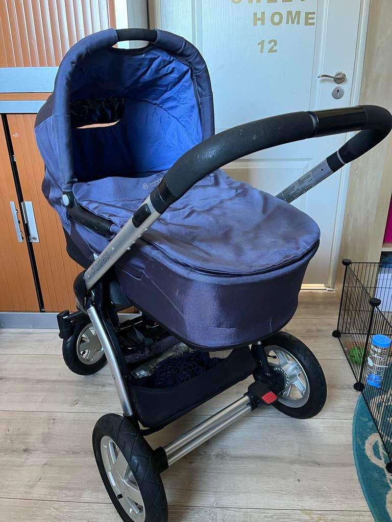Maxi-Cosi Mura kinderwagen 3 in 1, blauw 4 wielen, Kinderen en Baby's, Kinderwagens en Combinaties, Ophalen, Gebruikt, Maxi-Cosi
