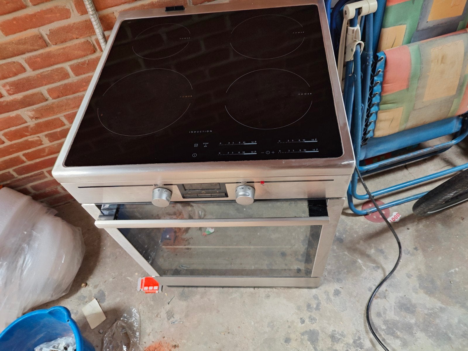 Inductie fornuis met oven - Gebruikt - AEG CIB6640ABM, Witgoed en Apparatuur, Ophalen, Gebruikt, Minder dan 85 cm, Hete lucht