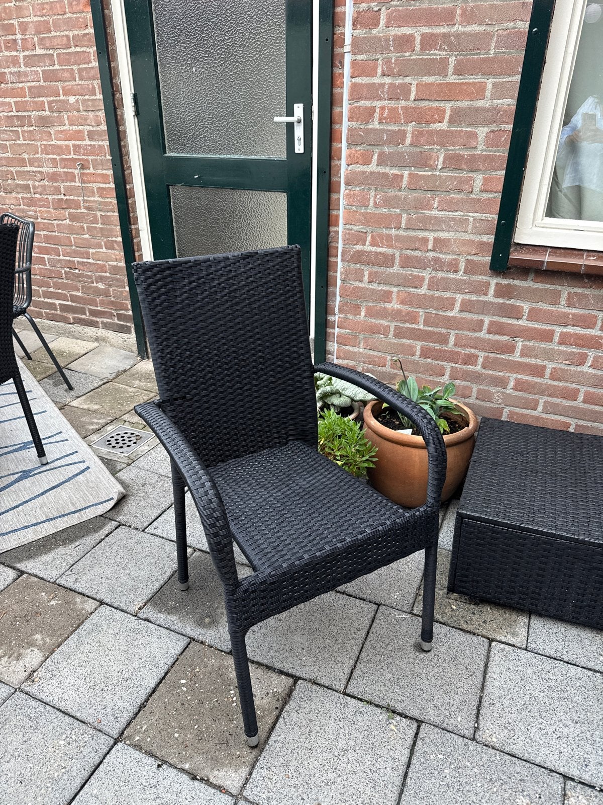 Gratis! Twee Jutlandia tuinstoelen, Ophalen, Gebruikt, Zwart, Twee