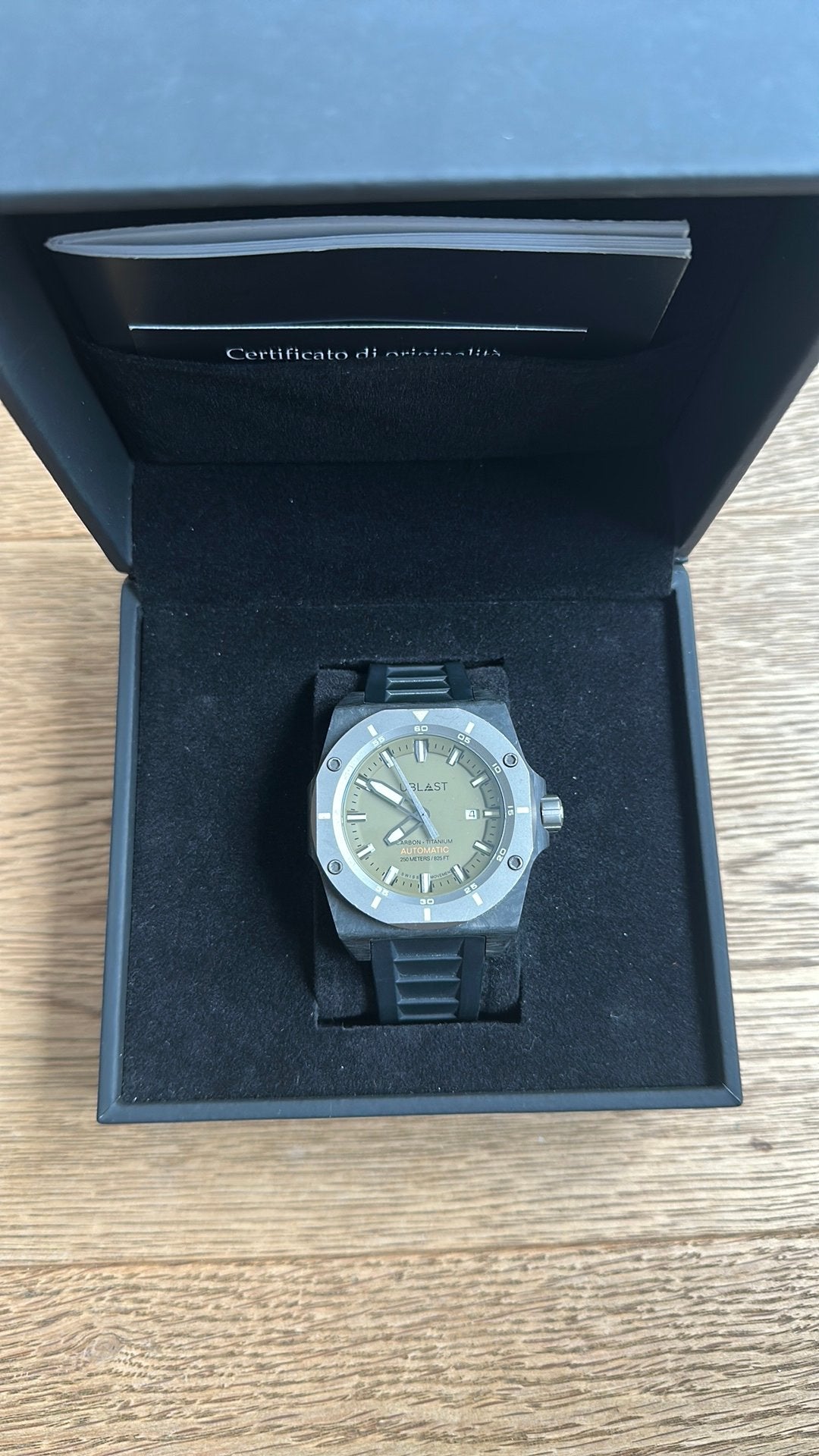 Ublast fusion carbon en titanium oceaan deep collectie, Sieraden, Tassen en Uiterlijk, Horloges | Heren, Overige merken, Overige materialen