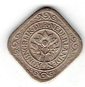 26-1490 Nederland 5 cent 1943, Verzenden, Koningin Wilhelmina, 5 cent, Losse munt
