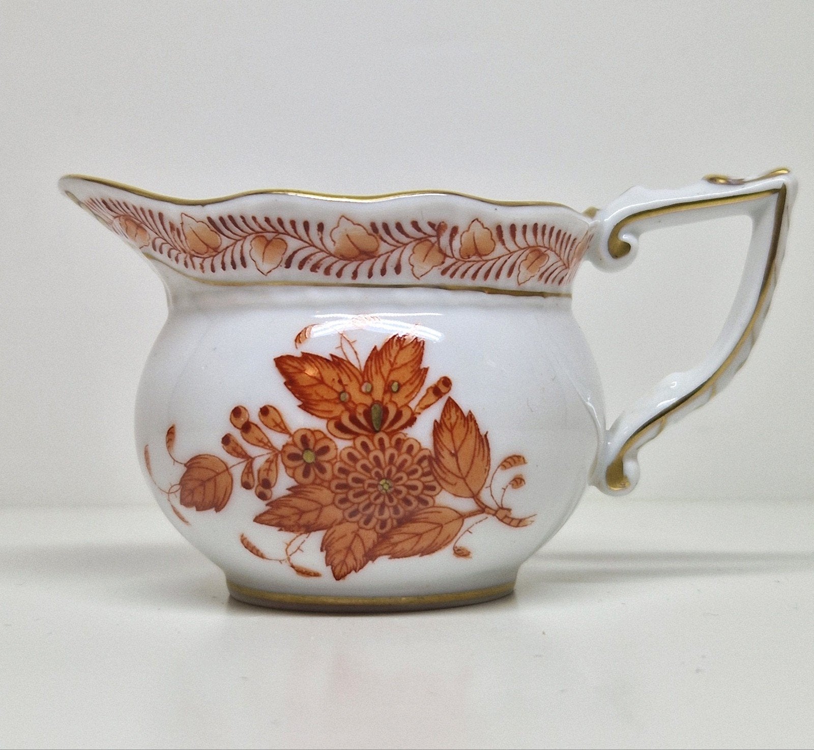 Herend roomkan Apponyi orange decor, Hongarije 20e eeuw., Antiek en Kunst, Antiek | Porselein, Ophalen