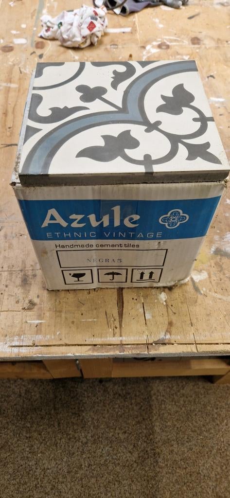 15 Azule Negra 5 vloertegels 20x20 cm, Ophalen, Overige materialen, Nieuw, 20 tot 40 cm