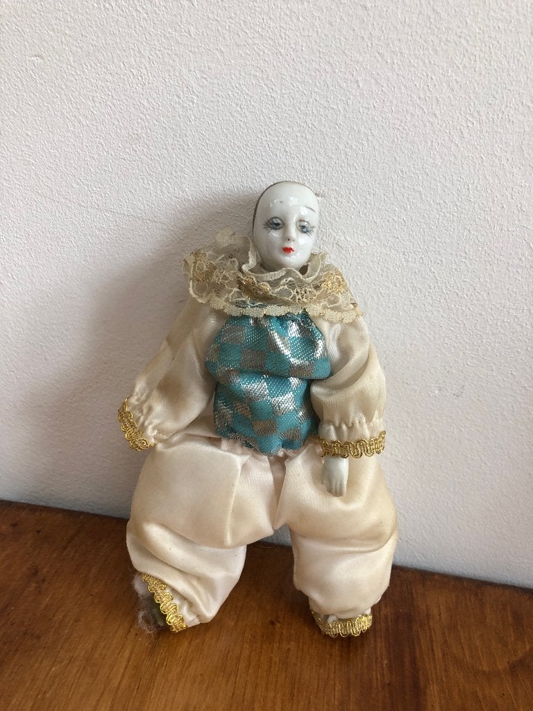 Pop kleine Pierrot, Verzamelen, Poppen, Ophalen, Gebruikt, Pop