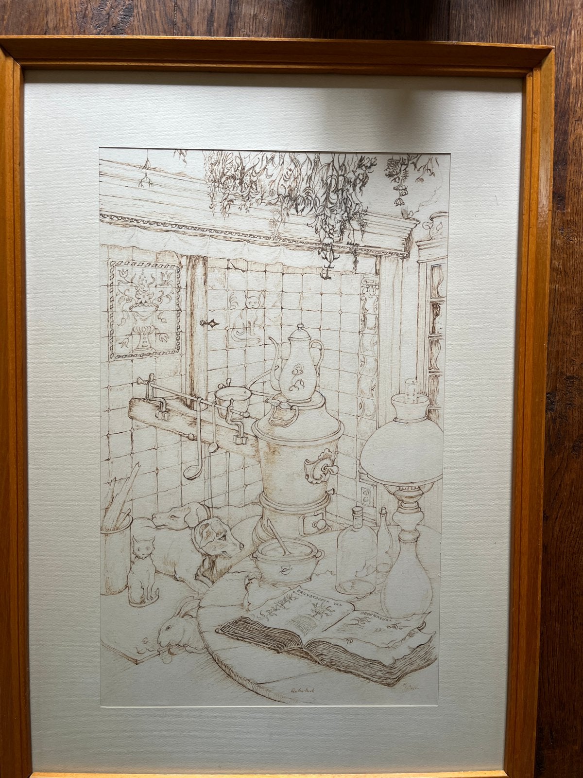 Grote Litho Anton Pieck - 49x69 cm incl. lijst, Antiek en Kunst, Kunst | Litho's en Zeefdrukken, Ingelijst, Ophalen, Overige onderwerpen