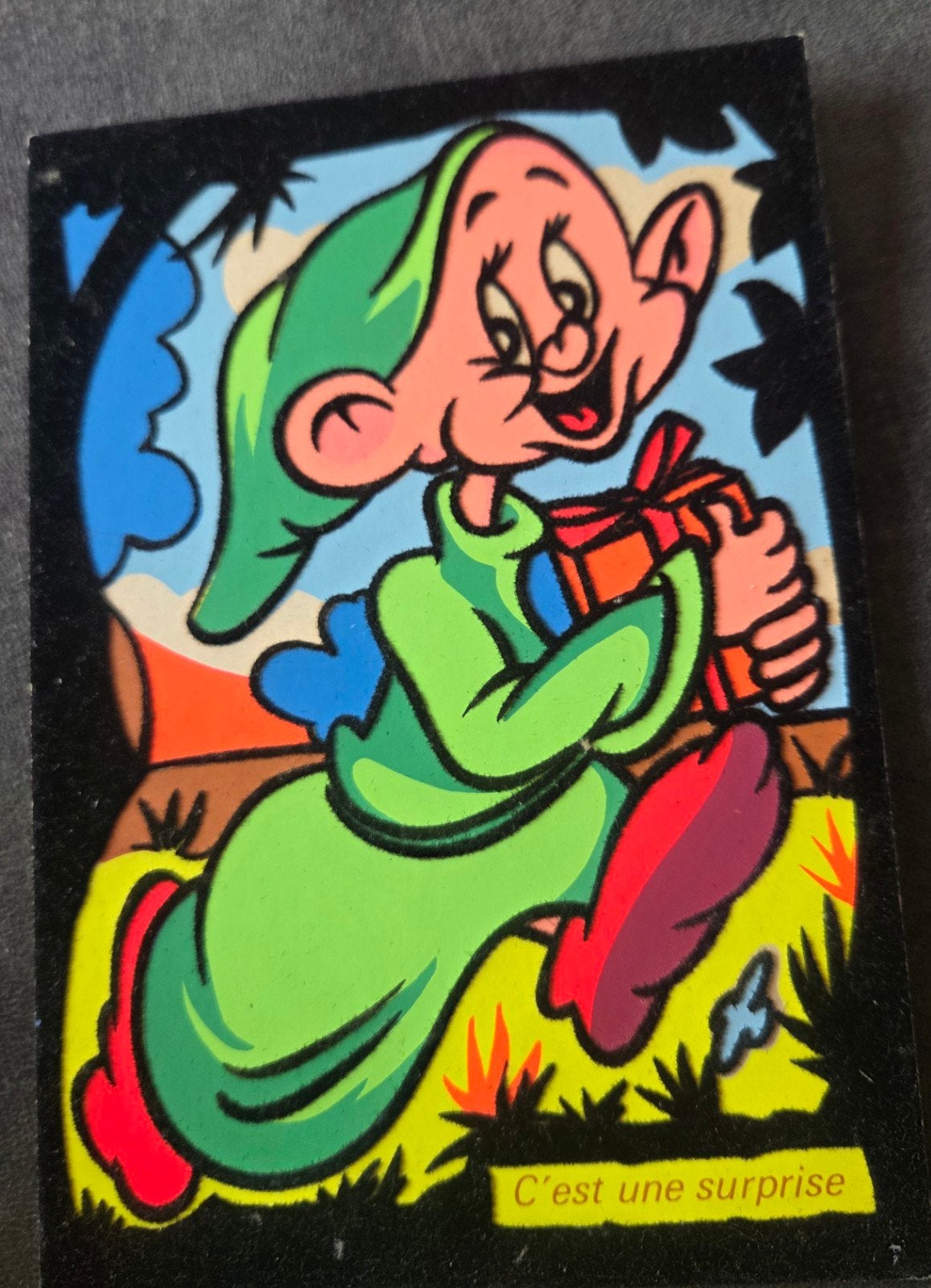 Disney Dopey / Dommel - Sneeuwwitje, Verzamelen, Ansichtkaarten | Themakaarten, Verzenden, 1960 tot 1980, Gelopen, Kinderen