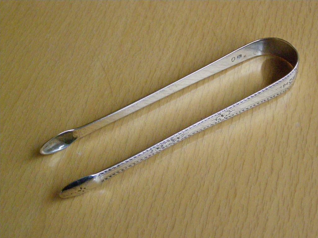 ANTIEK ZILVER 925 SUIKER TANG SUIKERKLONTJES TANG ENGELAND, Antiek en Kunst, Ophalen of Verzenden
