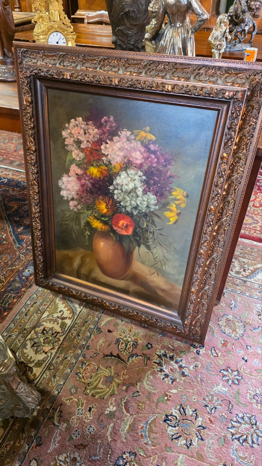groot antiek schilderij stil leven, Antiek en Kunst, Kunst | Schilderijen | Klassiek, Ophalen