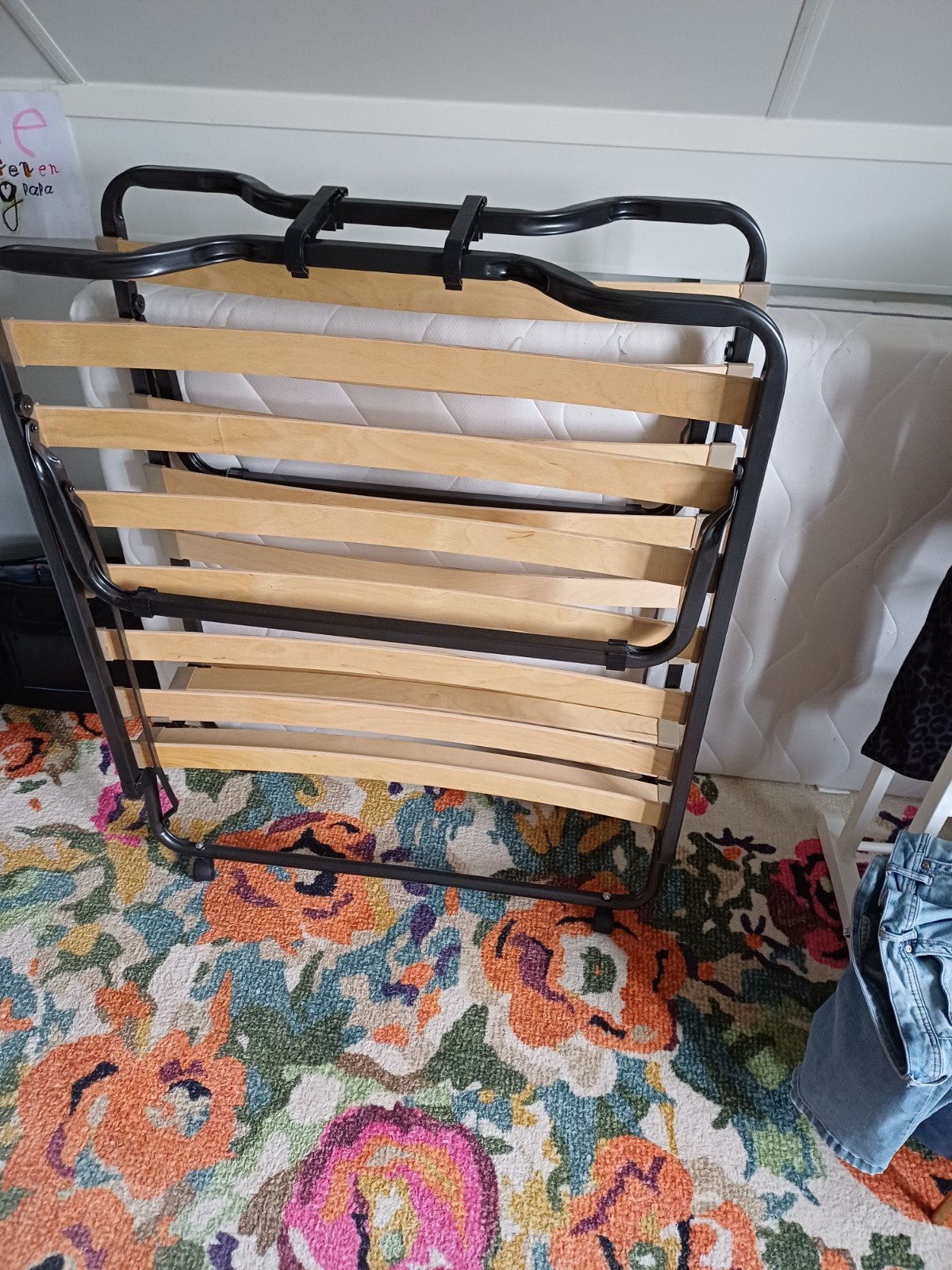 Ideaal logeerbed, opvouwbaar incl matras., Huis en Inrichting, Ophalen, Eenpersoons, Metaal
