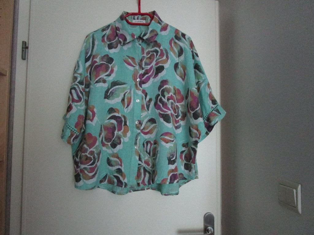 Prachtige linnen blouse!, Ophalen of Verzenden, Zo goed als nieuw, Maat 46/48 (XL) of groter, Groen