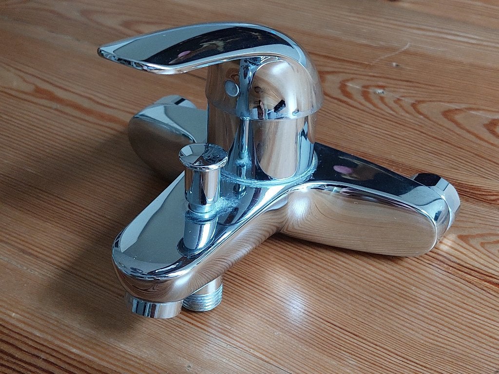 Badkraan Grohe chroom 15cm, Ophalen, Gebruikt, Chroom, Kraan