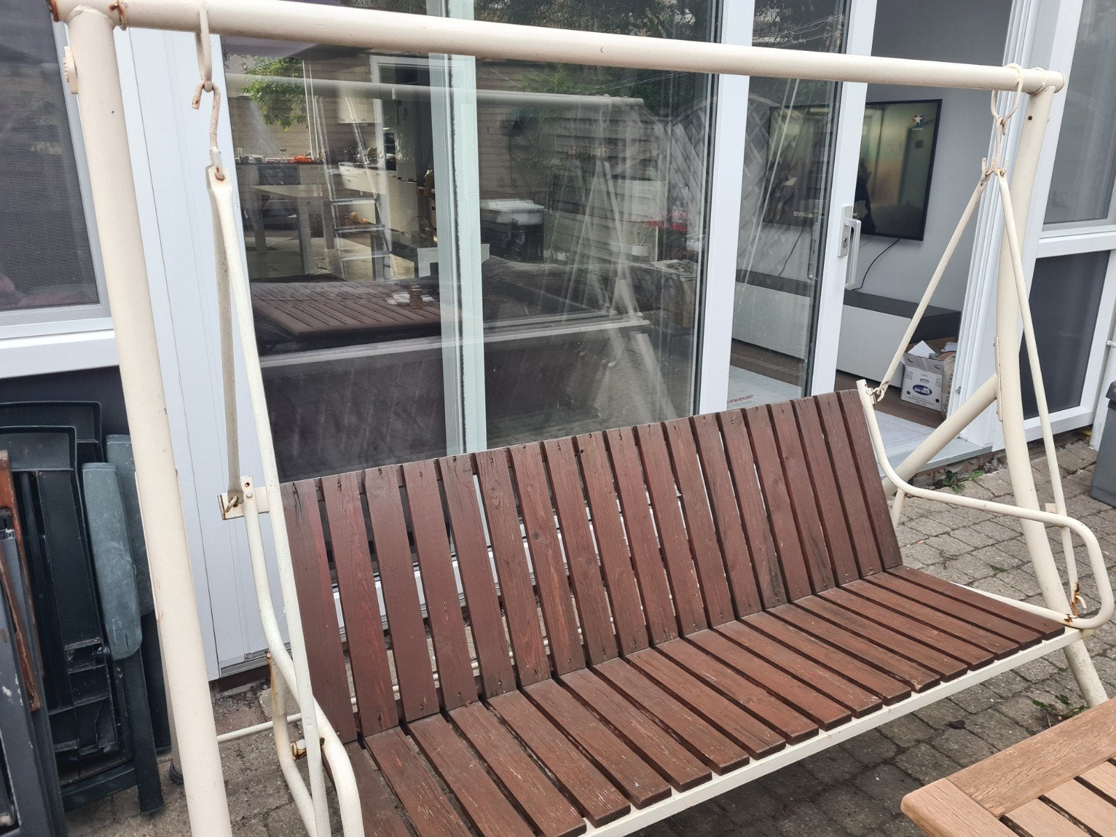 Tuin schommelbank, Ophalen, Gebruikt, Hout, Schommelbank