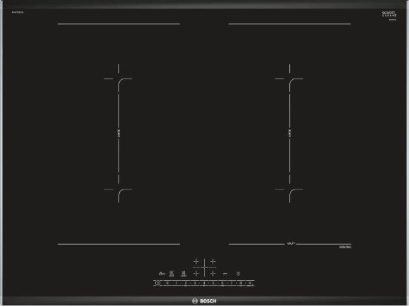 Bosch Inductiekookplaat (2-fasen aansluiting), Ophalen, Gebruikt, 4 kookzones, Inbouw