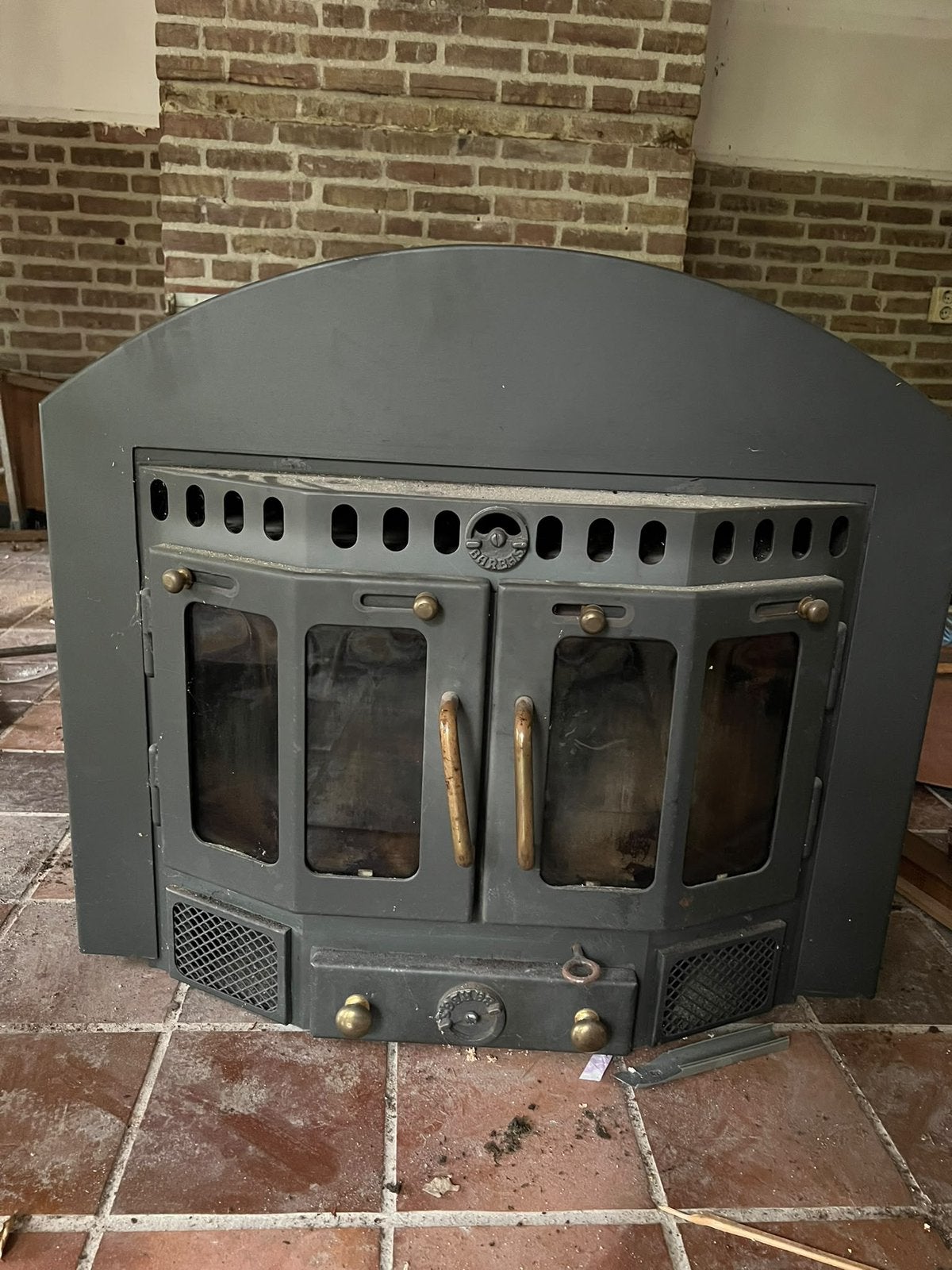 Barbas inbouw houtkachel, Ophalen, Gebruikt, Inbouwhaard, Houthaard