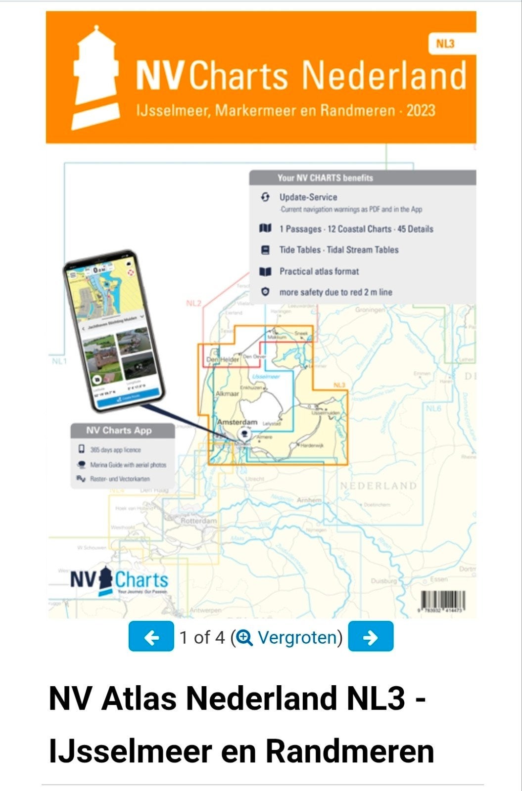 NV Atlas Nederland NL3 - IJsselmeer en Randmeren 2023, Ophalen of Verzenden, Zo goed als nieuw