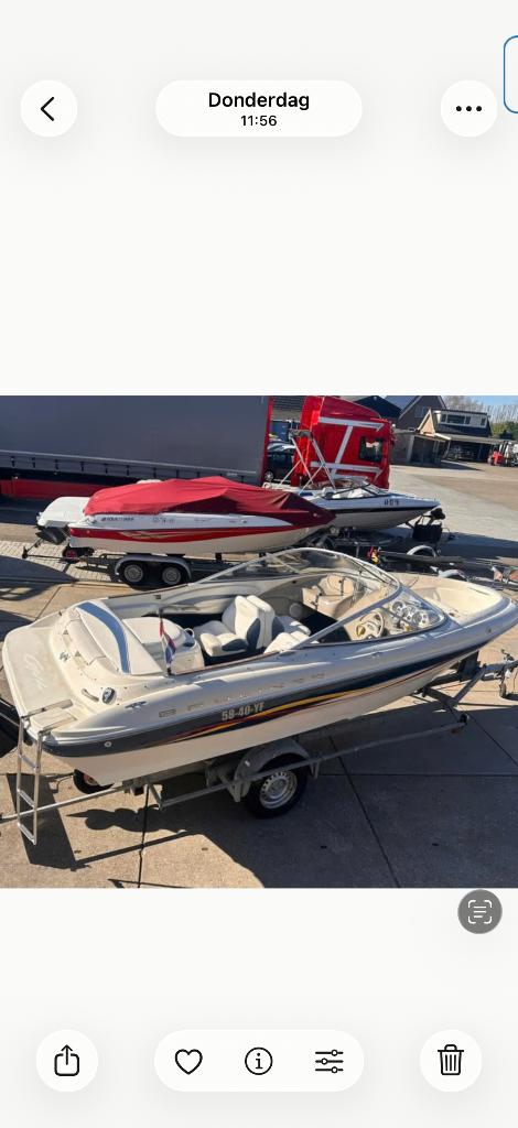 Bayliner nette speedboot, Watersport en Boten, Ophalen, Gebruikt, Binnenboordmotor, 120 tot 200 pk