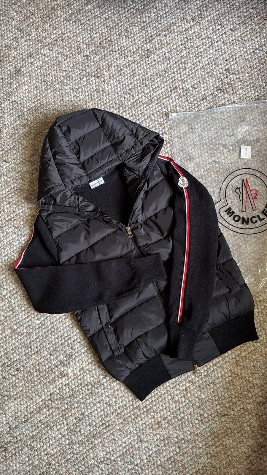 Moncler Cardigan, Verzenden, Nieuw, Overige maten, Zwart