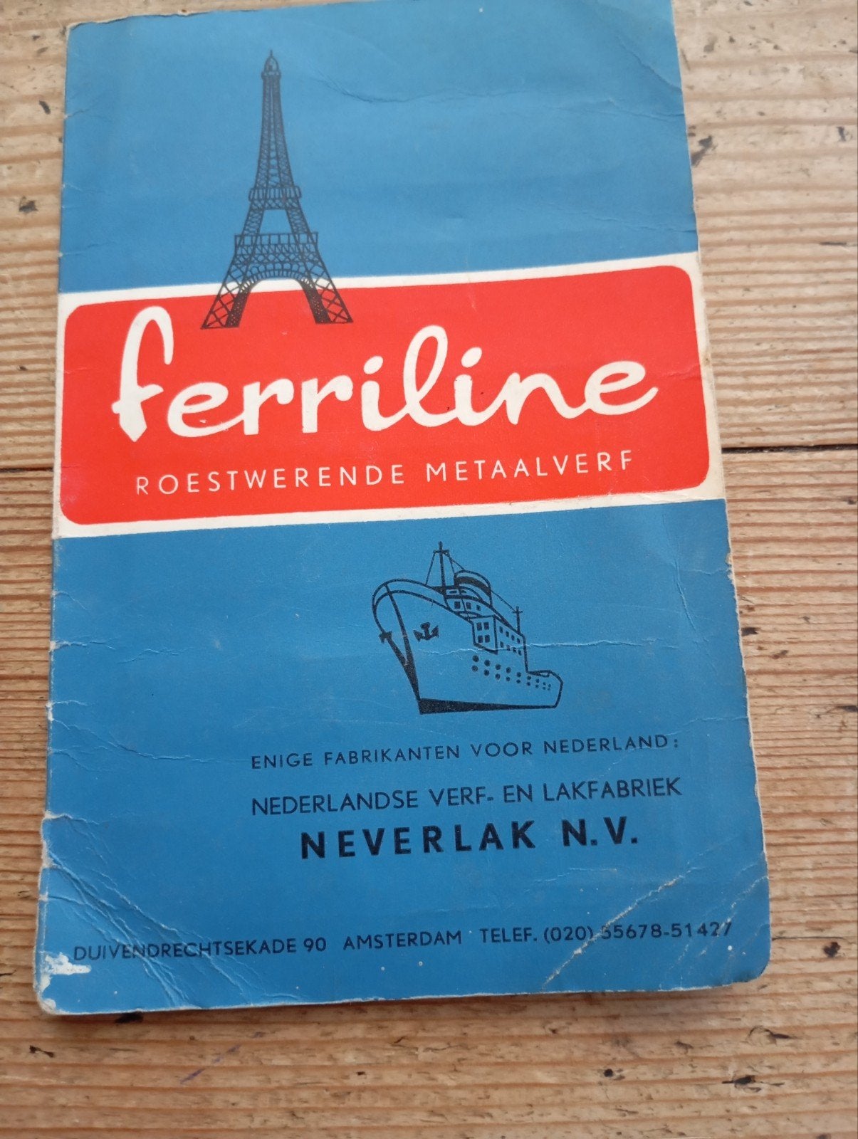 Vintage feriline NL Neverlak Roeswerend verf Folder, Ophalen of Verzenden, Gebruikt
