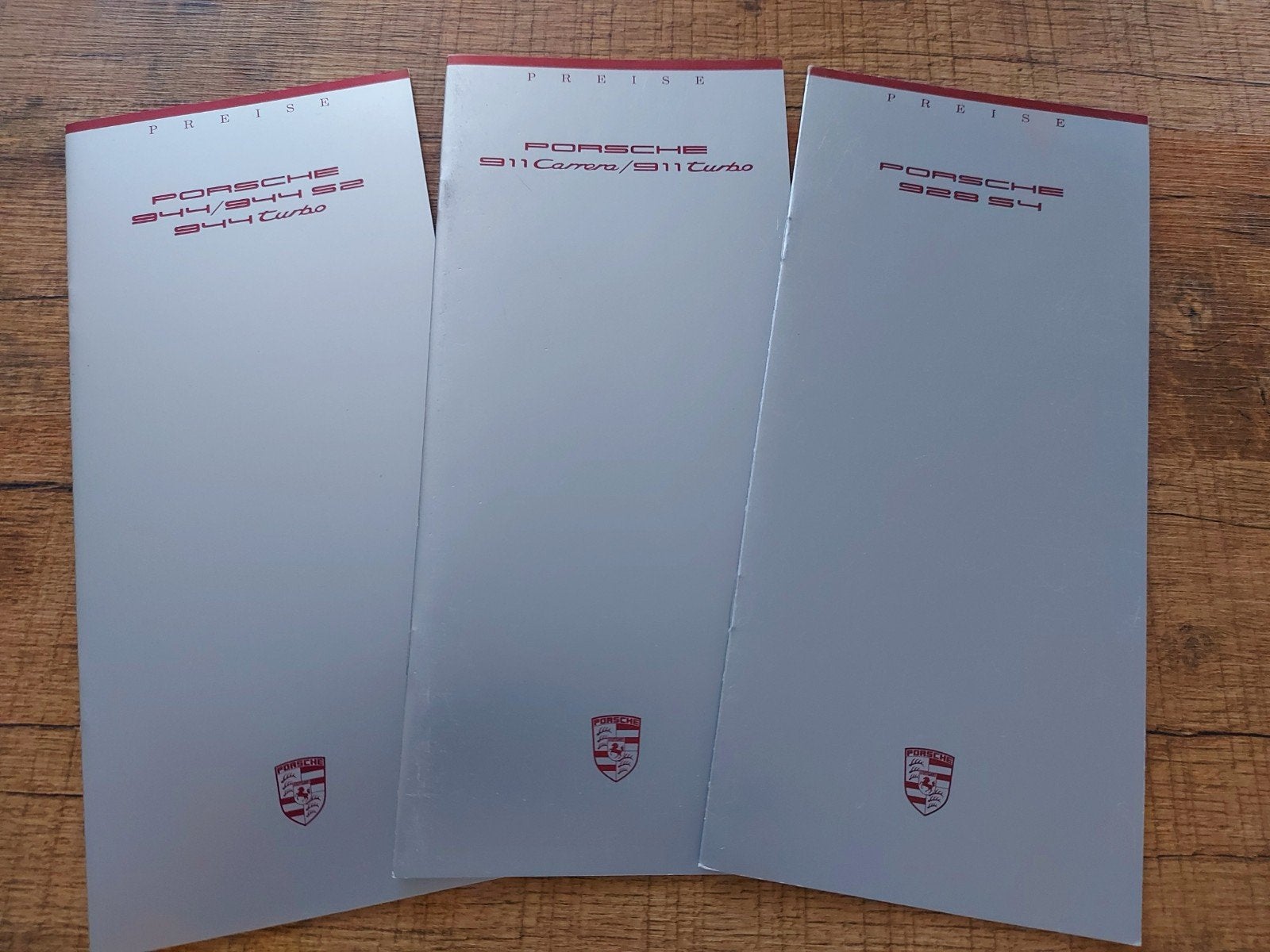 3x 1988 Porsche prijslijsten 911 - 944 Turbo - 928, Ophalen of Verzenden, Zo goed als nieuw, Porsche