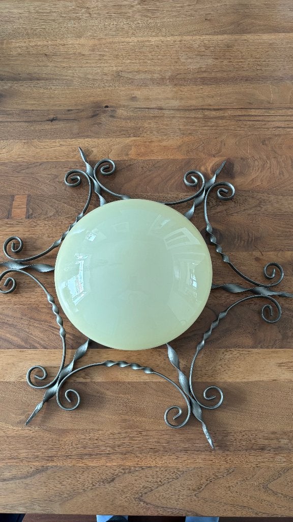 Plafonniere vintage, jaren 50-60, Ophalen, Gebruikt, Glas, Klassiek