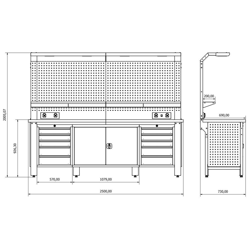 Bullram industriële werkbank EXPERT, Auto diversen, Ophalen of Verzenden, Nieuw
