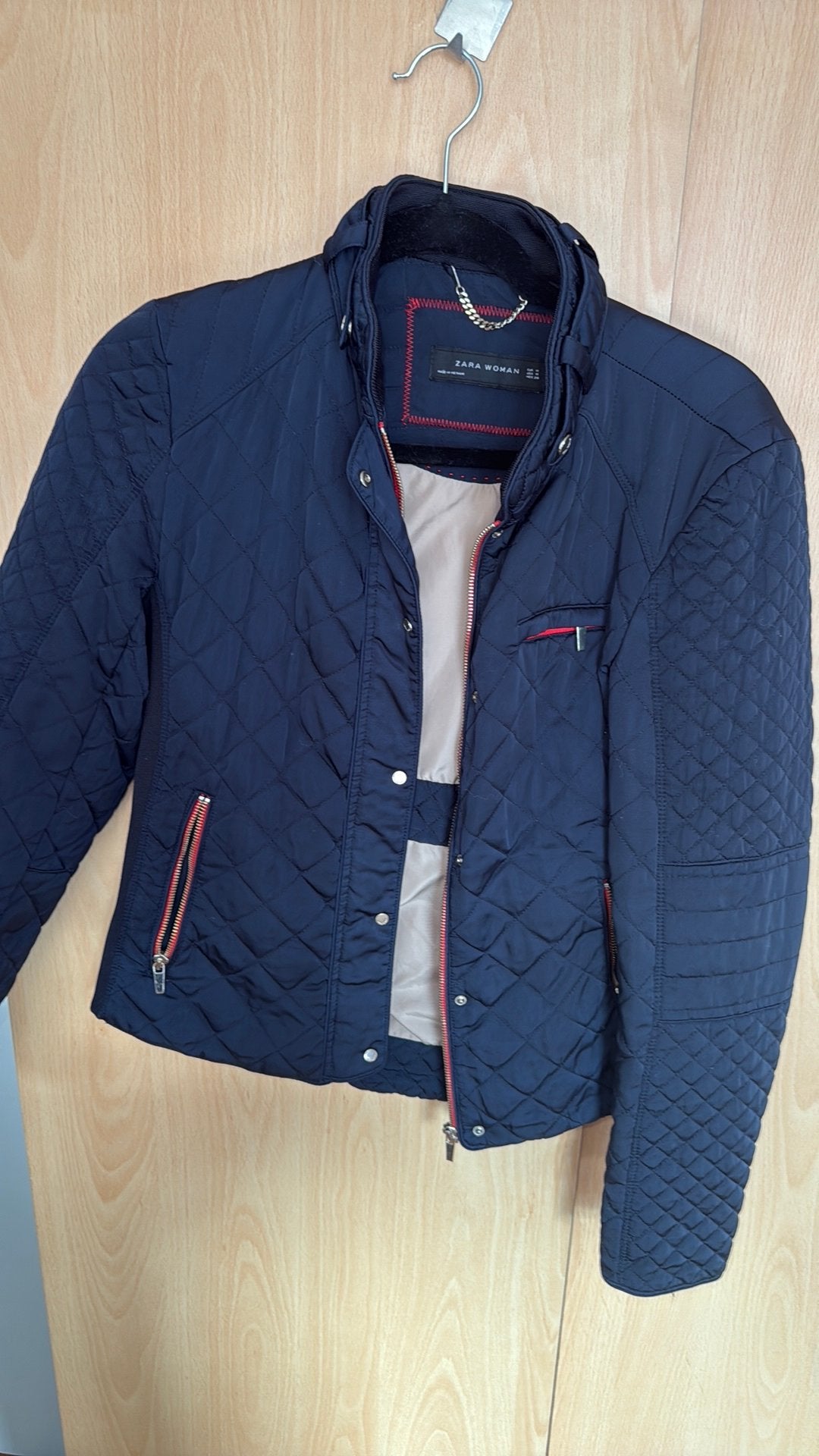 Leuke zara jas Maat M donker blauw, Ophalen of Verzenden, Zo goed als nieuw, Blauw
