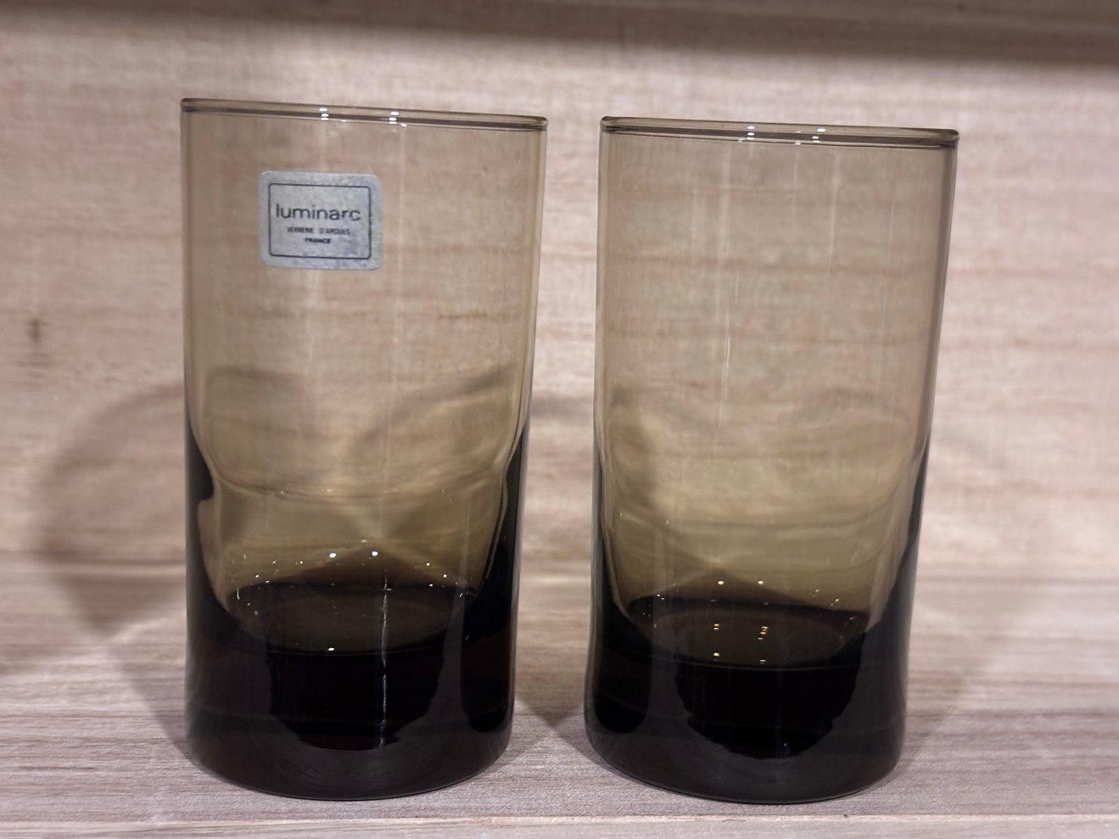 Set van 2 vintage Luminarc glazen - rookglas, Ophalen of Verzenden, Nieuw, Overige typen